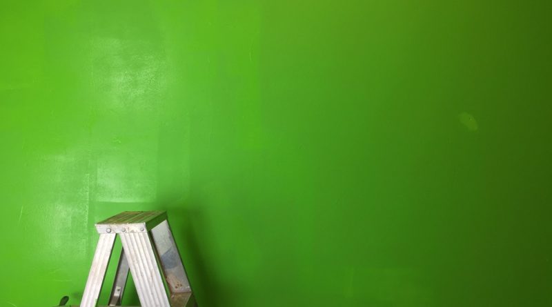 Mur peint en vert